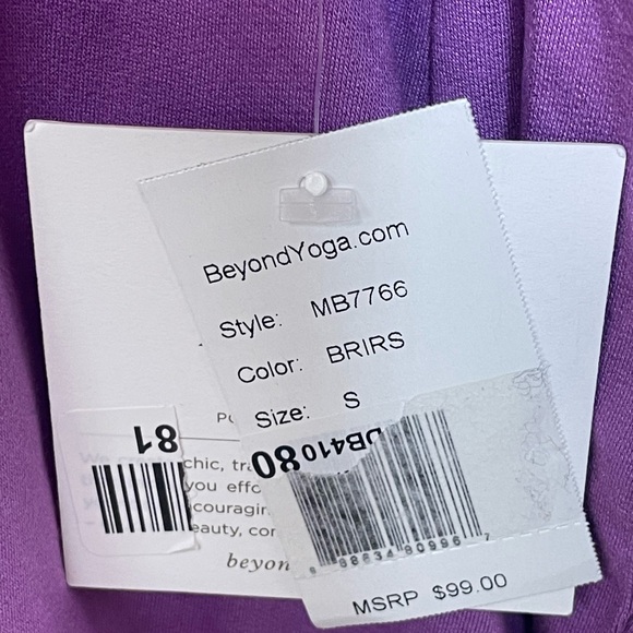 BEYOND YOGA Women’s Purple CREW PULLOVER  Sweater Sz Small Soft Luxurious MB7766 - Picture 6 of 9